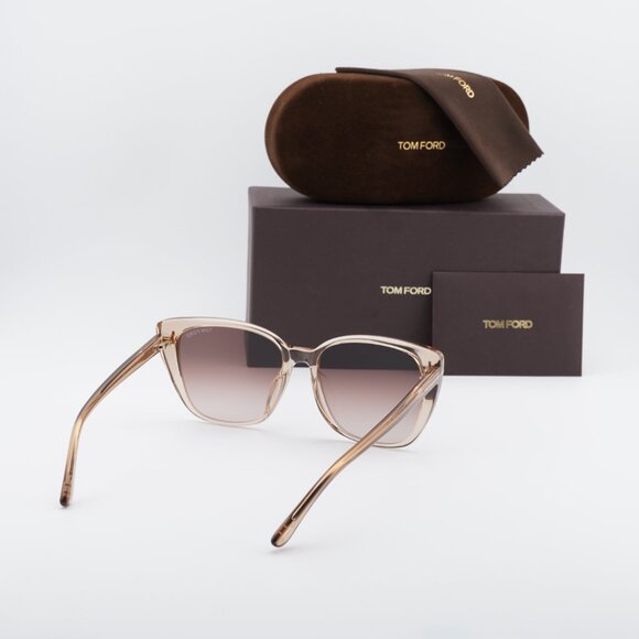 Tom Ford FT0973-K 45F Square Sunglasses - Brown/Brown Gradient